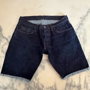 G-Star Raw Men's Dark Blue  Denim Shorts